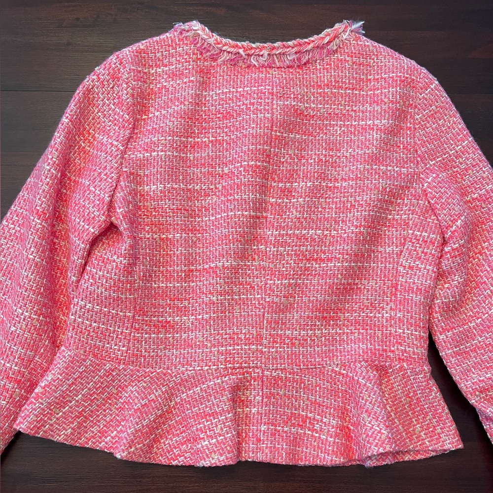 J.Crew Pink Tweed Jacket - Picture 3 of 10
